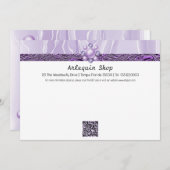 Carte De Correspondance QR Code Purple Silice & Foil Business (Devant / Derrière)