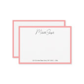 Carte De Correspondance QR Code Stylish Modern Handwritten Script Name (Devant/Arrière en situation)