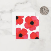 Carte De Correspondance Quatre pavots rouges (Devant/Arrière en situation)