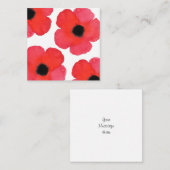 Carte De Correspondance Quatre pavots rouges (Devant / Derrière)