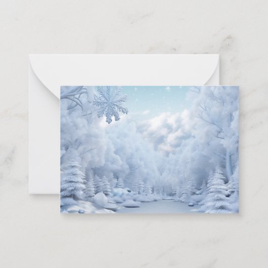 Carte De Correspondance Quinceañera Lluvia de Sobres Winter Wonderland (Dos)