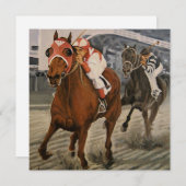 Carte De Correspondance Racing Thoroughbred est le cheval gagnant des vaca (Devant / Derrière)