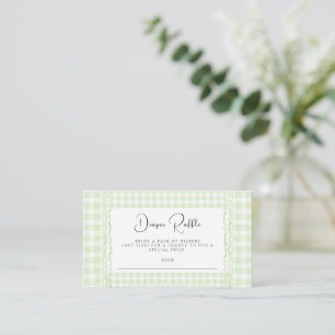 Carte De Correspondance Raffle En vichy couches vertes