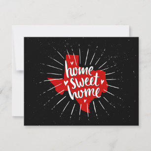 Carte De Correspondance Raider Red and Black Home Sweet Home - Texas