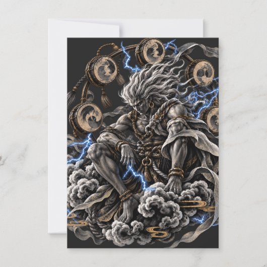 Carte De Correspondance Raijin Bleu (Devant)