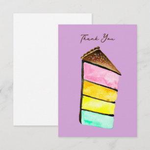 Carte De Correspondance Rainbow Cake watercolor