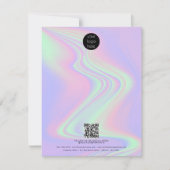 Carte De Correspondance Rainbow Holographic Business Logo Code QR (Devant)