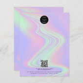 Carte De Correspondance Rainbow Holographic Business Logo Code QR (Devant / Derrière)