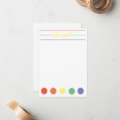 Carte De Correspondance Rainbow name fixe personnalisée (Devant/Arrière en situation)