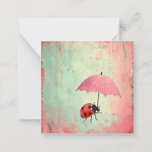 Carte De Correspondance Rainbows post-Internet : Explorez Whimsy & Ladybug (Devant)