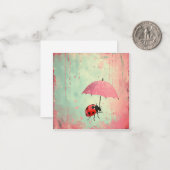 Carte De Correspondance Rainbows post-Internet : Explorez Whimsy & Ladybug (Devant/Arrière en situation)