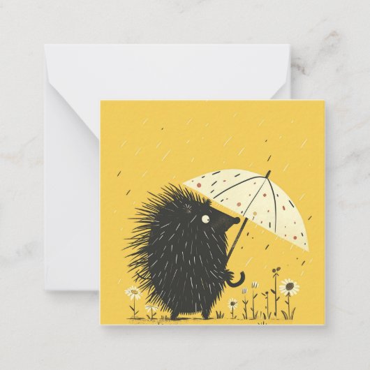Carte De Correspondance Raindrops & Whispers : Porcupines Joie tranquille (Devant)