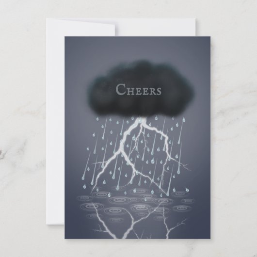 Carte De Correspondance Rainstorm Thunder Cloud & Lightning Personnalisé (Devant)