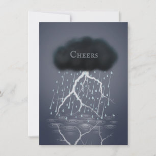 Carte De Correspondance Rainstorm Thunder Cloud & Lightning Personnalisé