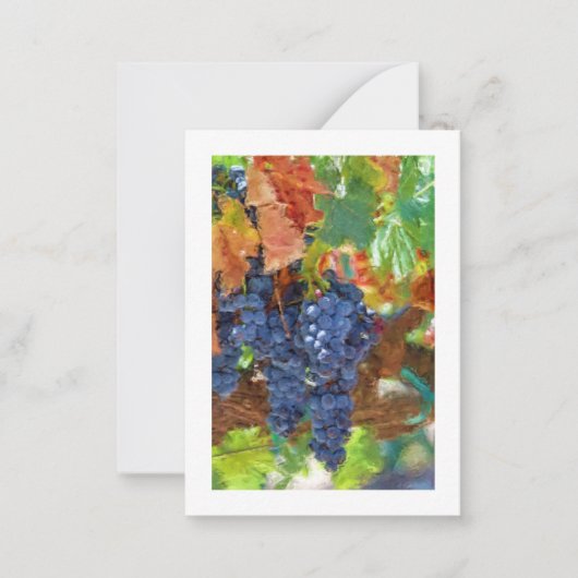 Carte De Correspondance Raisins de récolte d'automne (Devant)