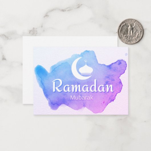 Carte De Correspondance Ramadan Moubarak (Devant/Arrière en situation)