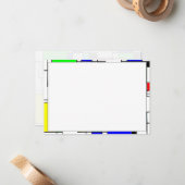 Carte De Correspondance Random Squares Homage To Mondrian (Devant/Arrière en situation)