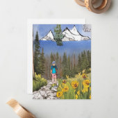 Carte De Correspondance Randonnée en nature (Devant/Arrière en situation)