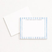 Carte de correspondance rayée aquarelle bleue