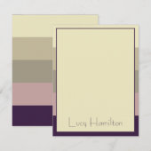 Carte De Correspondance Rayures de tempête d'Améthyste Personnalisées (Devant / Derrière)