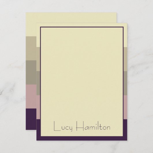 Carte De Correspondance Rayures de tempête d'Améthyste Personnalisées (Devant / Derrière)