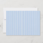 Carte De Correspondance Rayures verticales bleues Monogramme côtier (Dos)