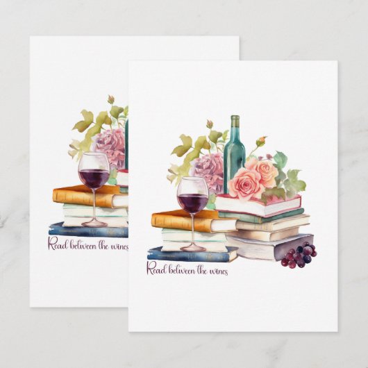 Carte De Correspondance Read Between Wines (Devant / Derrière)