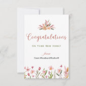 Carte De Correspondance Realtor Félicitations Fleurs Personnalisées (Devant)