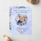 Carte De Correspondance Réception de mariage après la fête (Devant/Arrière en situation)