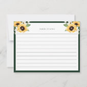 Carte De Correspondance Recette de tournesol jaune en bois (Dos)