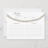 Carte De Correspondance Recette Elegant Pearl Fête des mariées (Devant)