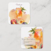 Carte De Correspondance Recette Mocktail Recette Vierge Peach Bellini Part (Devant / Derrière)