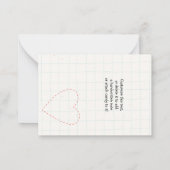 Carte De Correspondance Recherche de mots mignons pour la Saint-Valentin (Dos)