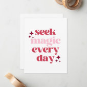 Carte De Correspondance Rechercher la magie | Devis inspirant (Devant/Arrière en situation)