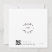 Carte De Correspondance Red Bow Company QR logo Merry Christmas Square (Dos)