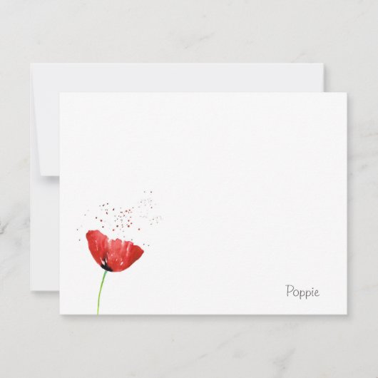 Carte De Correspondance Red Poppy (Devant)