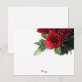 Carte De Correspondance Red Roses Vignette (Devant / Derrière)