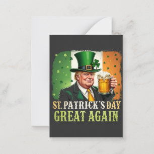 Carte De Correspondance Refaire la Saint-Patrick grande encore Trump Irlan