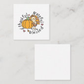 Carte De Correspondance Réflexion Grateful Blessed Thanksgiving Drôle  (Devant / Derrière)