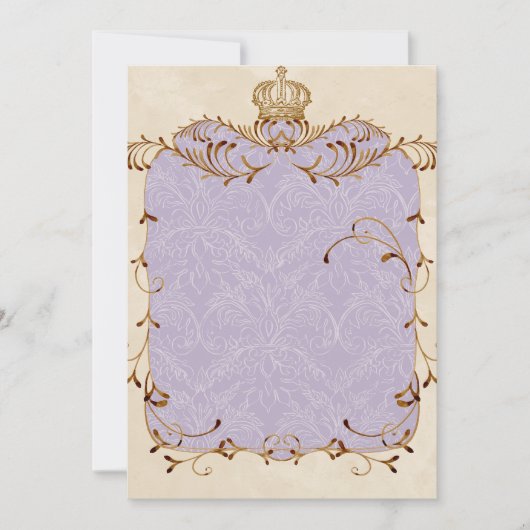 Carte De Correspondance Regal Egrets, Swirls & Damask - Merci Notes (Devant)