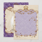 Carte De Correspondance Regal Egrets, Swirls & Damask - Merci Notes (Devant / Derrière)