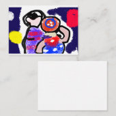 Carte De Correspondance Regarde le feu d'artifice (Devant / Derrière)