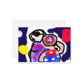 Carte De Correspondance Regarde le feu d'artifice (Devant/Arrière en situation)