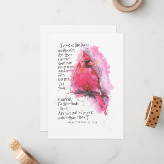 CARTE DE CORRESPONDANCE REGARDEZ LES OISEAUX (Devant/Arrière en situation)