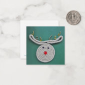 Carte De Correspondance Reindeer Holiday (Devant/Arrière en situation)