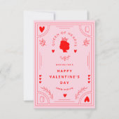 Carte De Correspondance Reine des Coeurs Valentine (Devant)