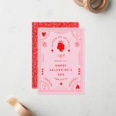 Carte De Correspondance Reine des Coeurs Valentine (Devant/Arrière en situation)