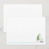 Carte De Correspondance Remarque Bateau à voile (Devant / Derrière)