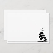 Carte De Correspondance Remarque Bateau à voile (Devant / Derrière)