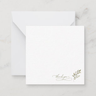 Carte De Correspondance Remerciement contemporain de verdure de mariage vi